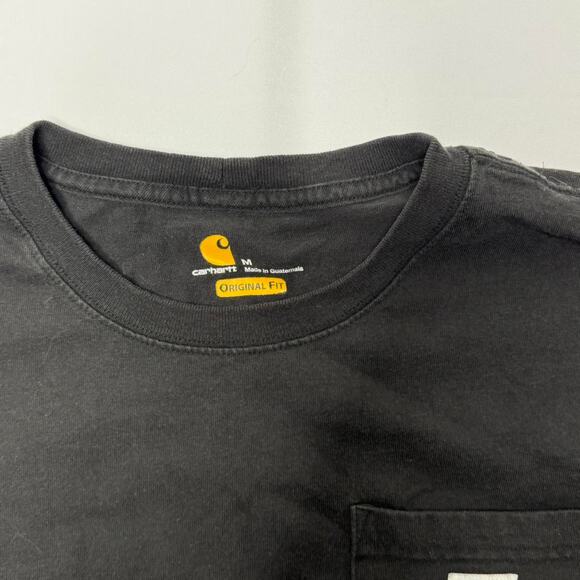 Carhartt Original Fit Black Long Sleeve Pocket Tee - Size M - Picture 2 of 4